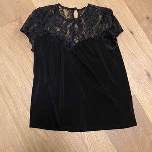 Express classy black lace top